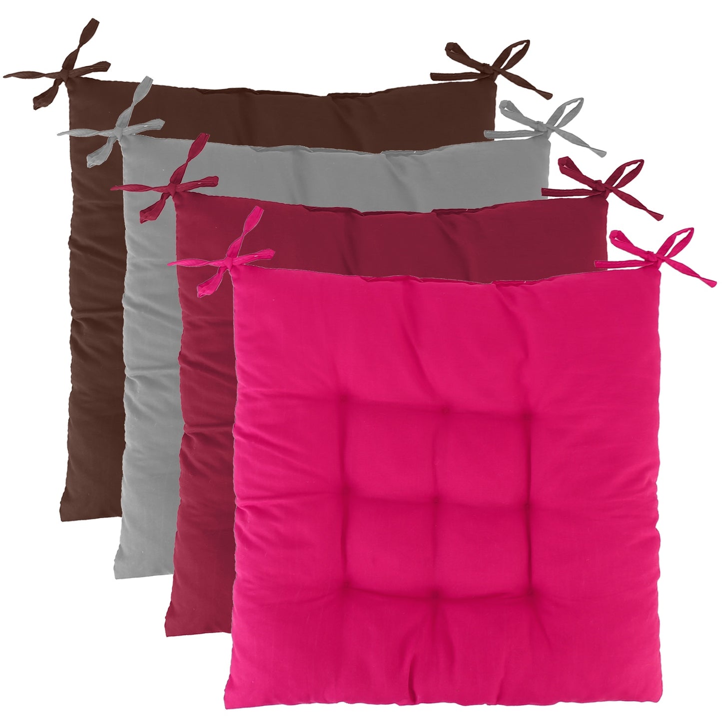Square Chair Cushion Pads with Ties - 17.72" (Set of 4)