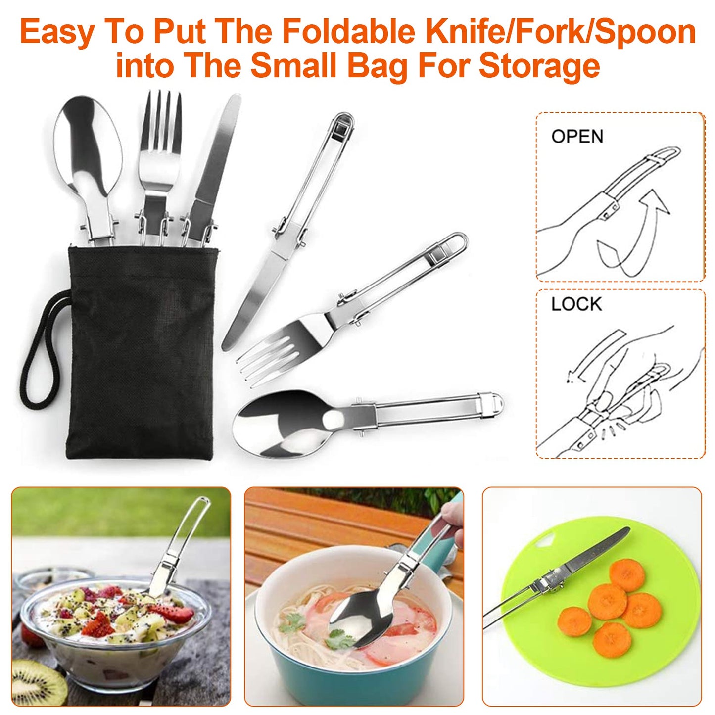 16-Piece Camping Cookware Set with Pot, Pan & Kettle