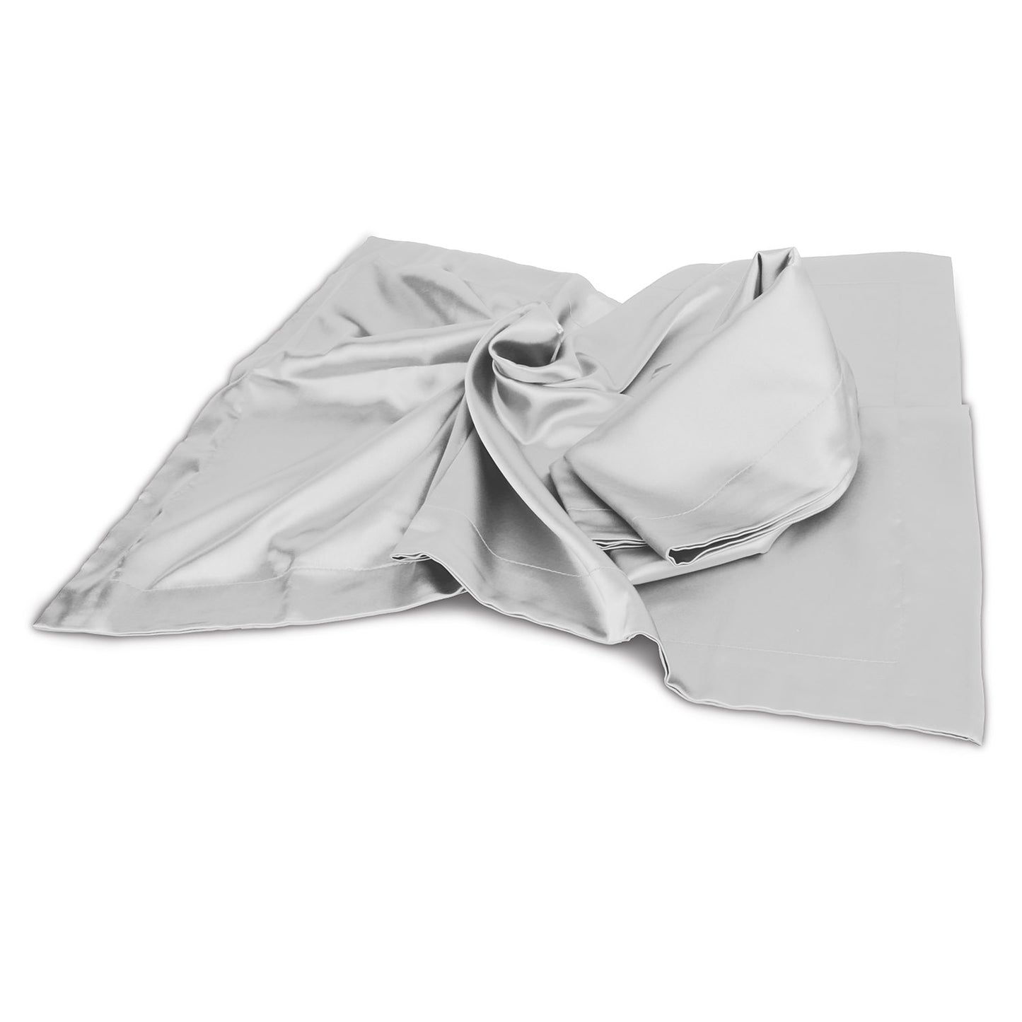 Satin Pillowcases King Size Set of 2 - White