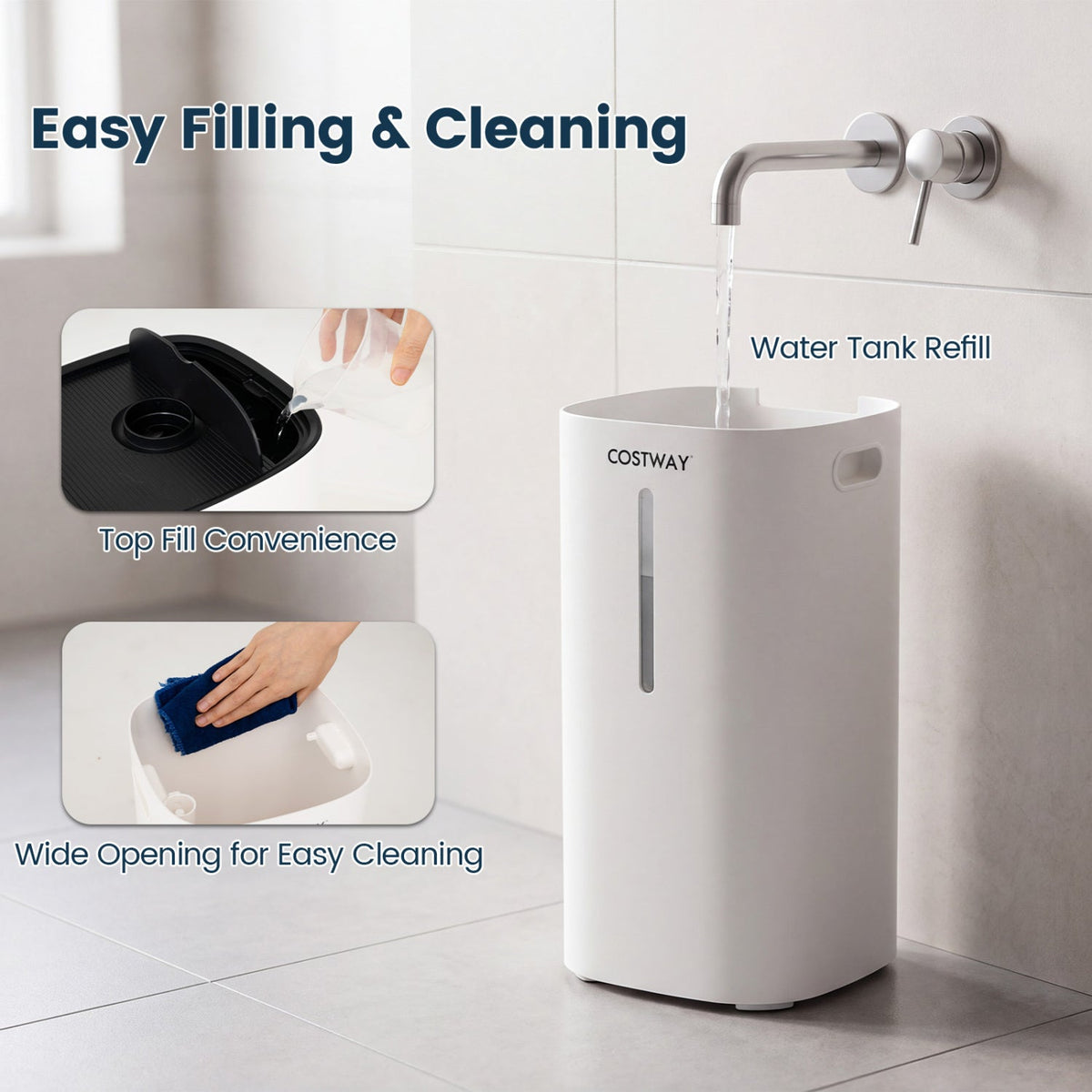 Cool Mist Humidifier 4.2 Gallon for Large Rooms 1200 sq.ft
