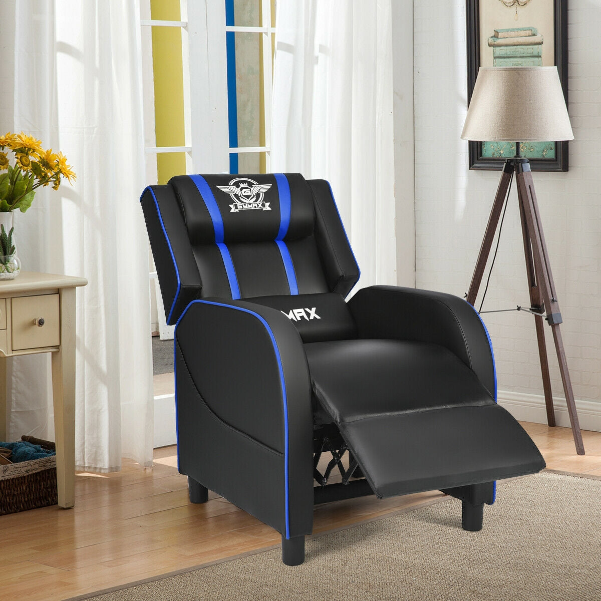 Gaming Recliner Chair with Massage and Footrest