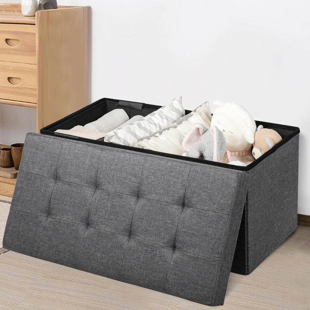 31.5 Inch Fabric Foldable Storage with Removable Storage Bin