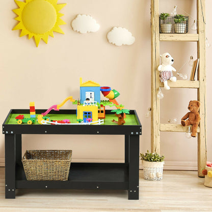 Kids Activity Play Table with Storage - Solid Pine Wood