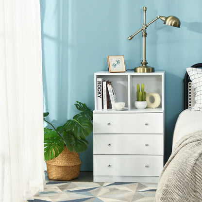 3 Drawer Dresser with Cubbies Storage Chest for Bedroom