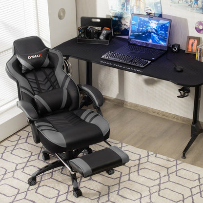 Gaming Chair with Footrest and Adjustable Backrest