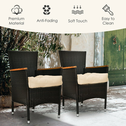 21x21 Inch Patio Chair Seat Cushion Pads - Indoor & Outdoor