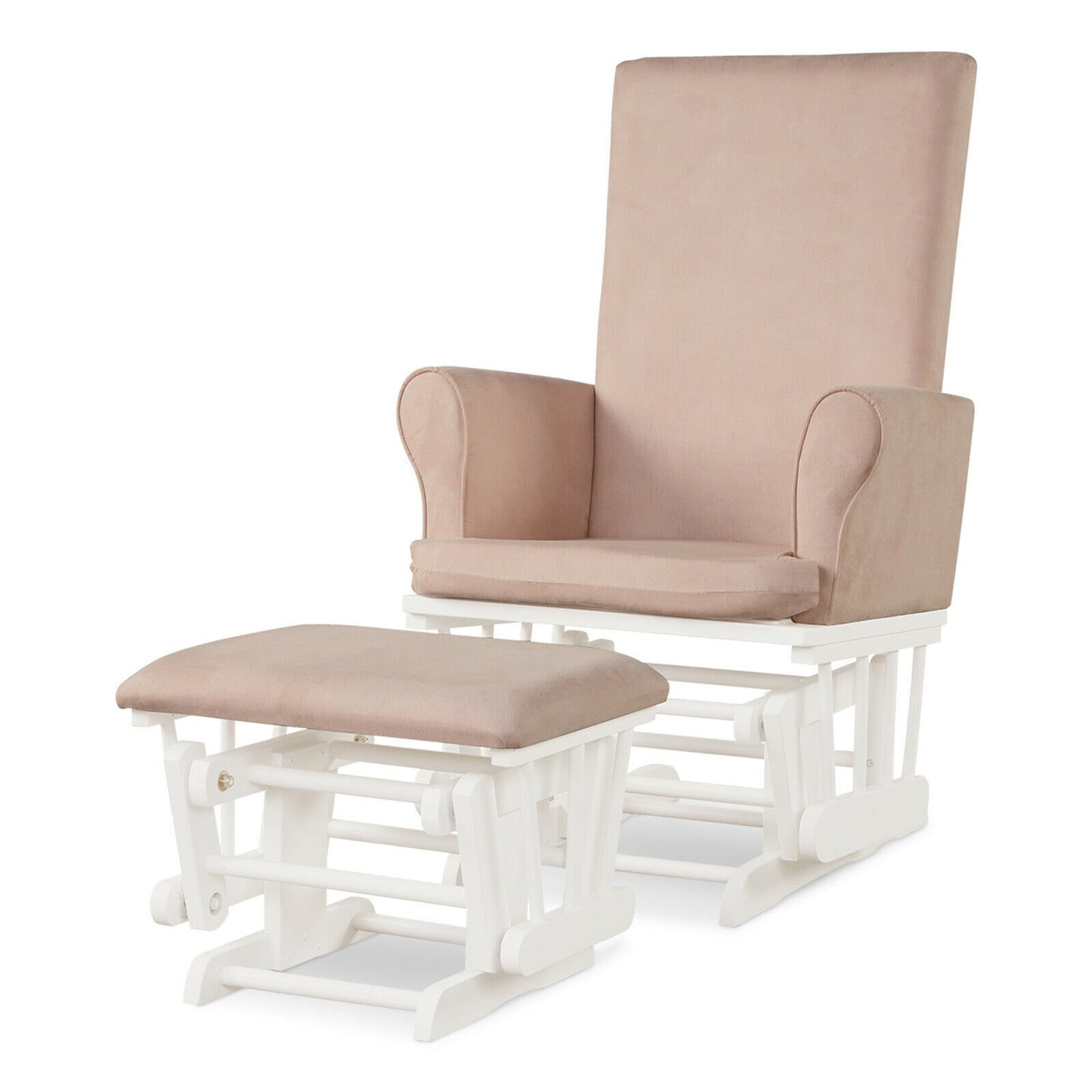 Nursery Glider Rocking Chair with Ottoman Cushion Set