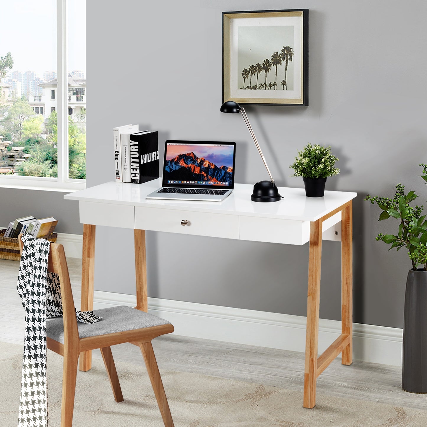 Writing Desk with Drawer - 42" Computer & Vanity Table