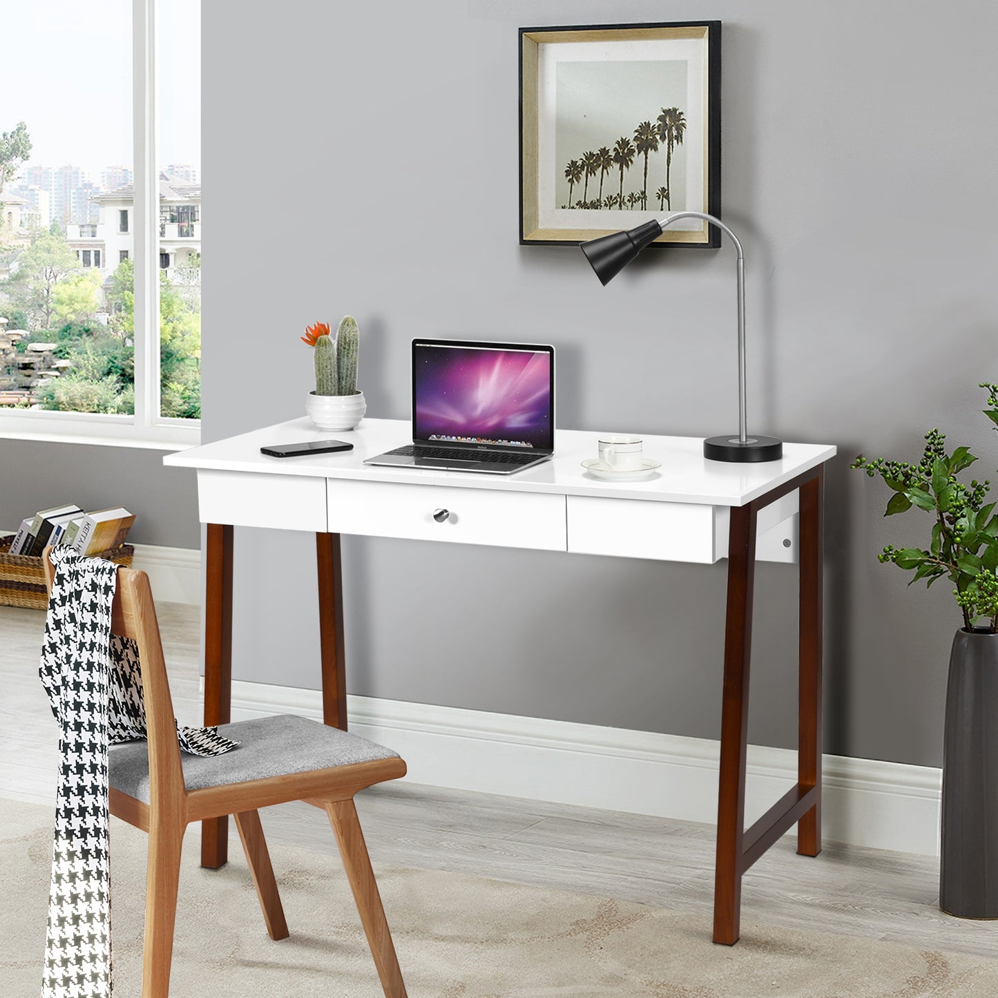 Writing Desk with Drawer - 42" Computer & Vanity Table