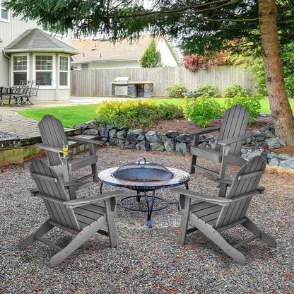 Adirondack Chair with Cup Holder - All-Weather PE