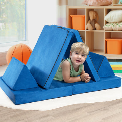 Convertible Kids Couch Set 4-Piece with Folding Mats