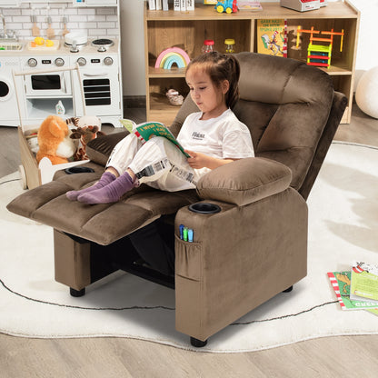 Kids Recliner Chair with Cup Holder and Footrest
