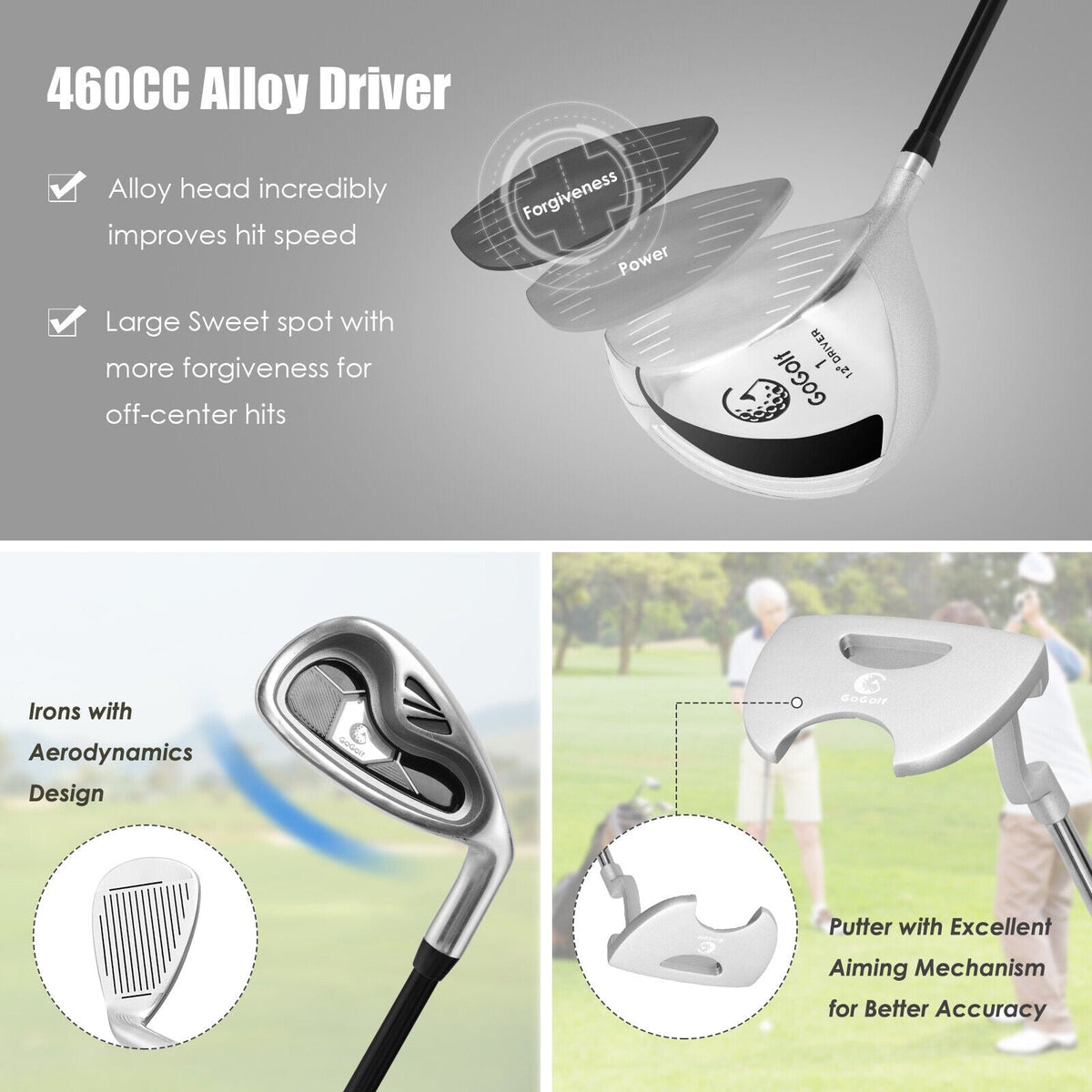 Women's Complete Golf Club Set - 10 Piece with Stand Bag