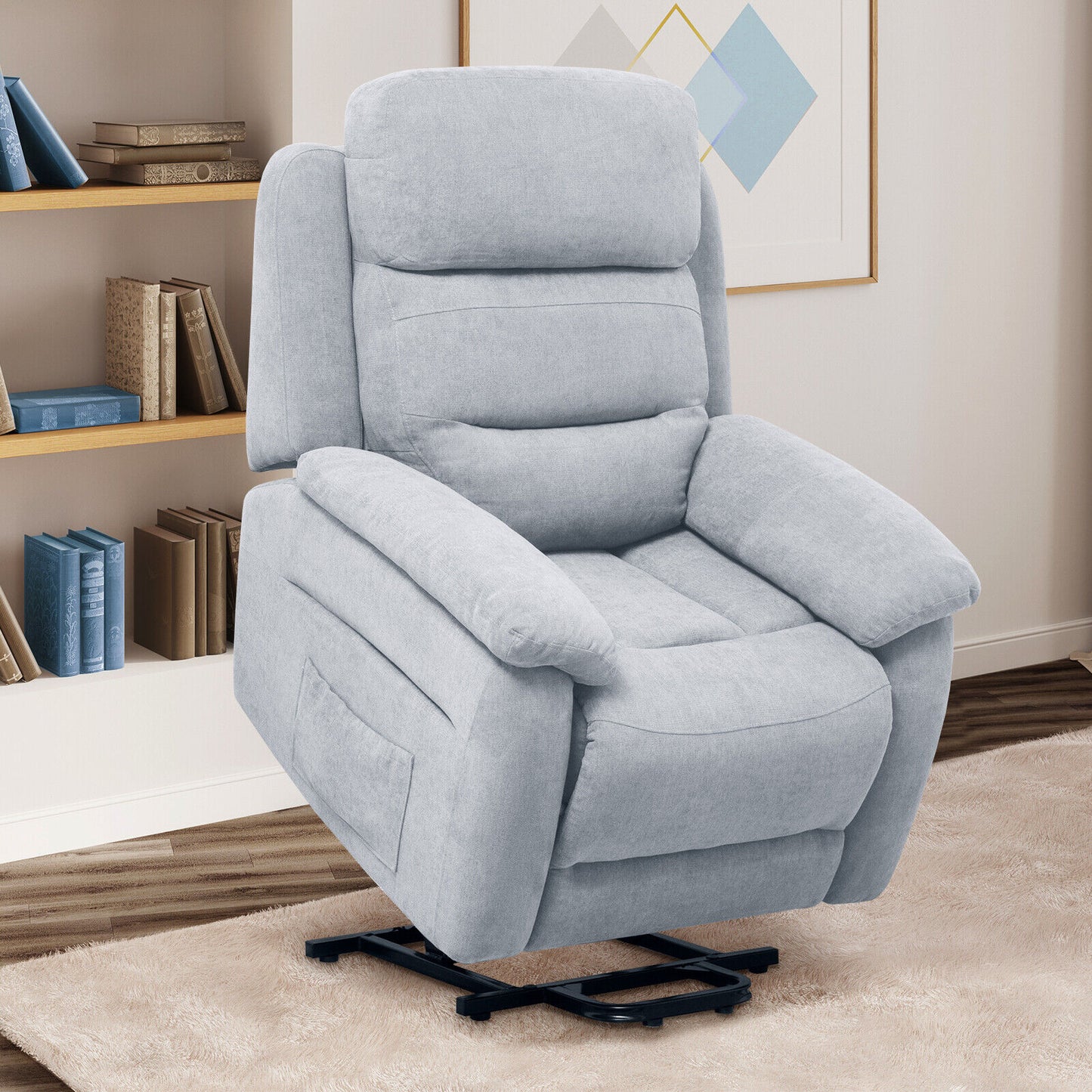 Power Lift Recliner Chair with Remote Control and Side Pocket