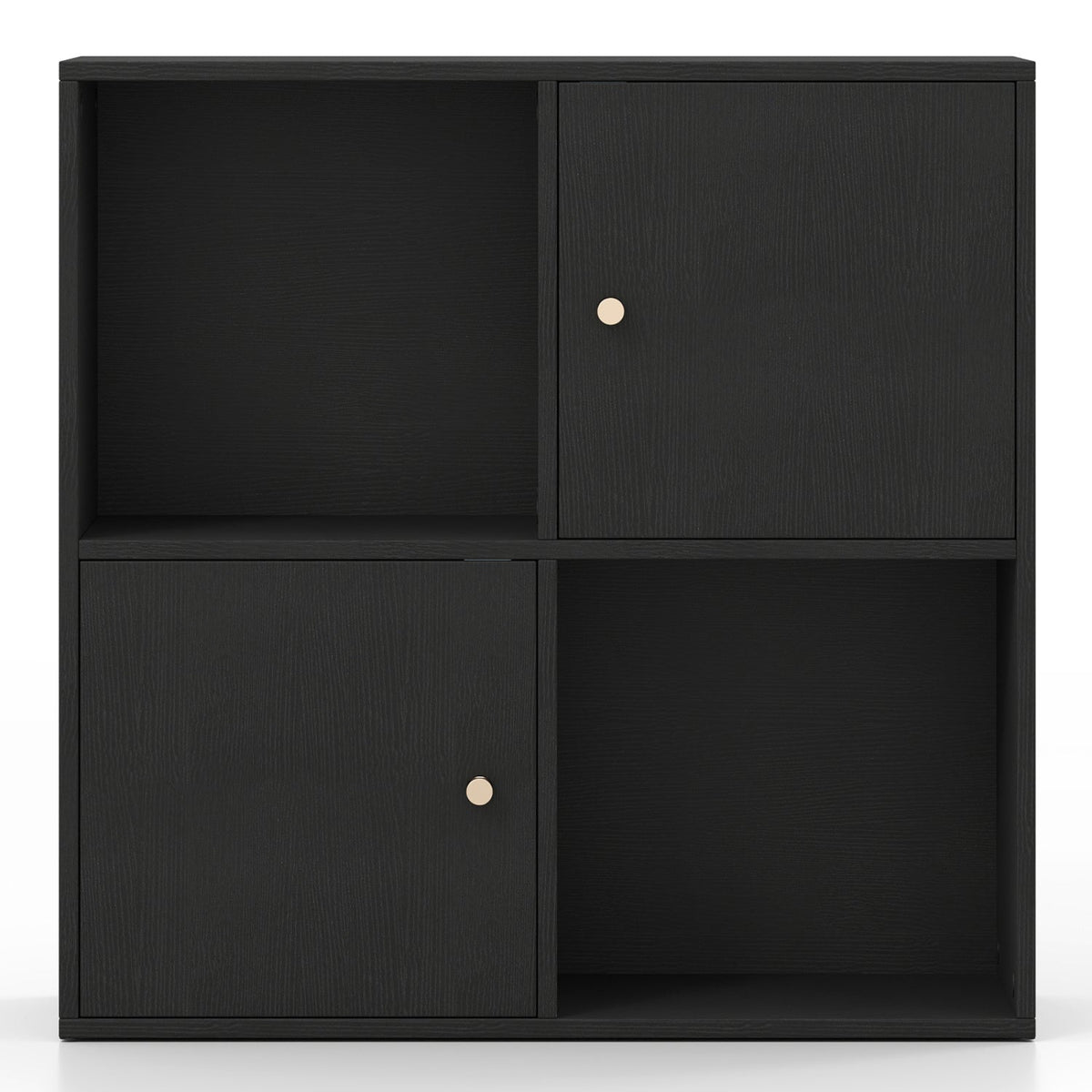 4-Cube Bookcase with 2 Cabinets and Anti-Tip Kit
