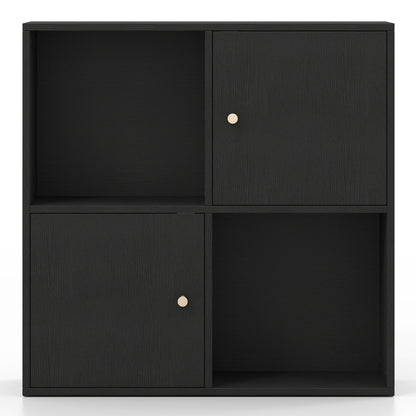 4-Cube Bookcase with 2 Cabinets and Anti-Tip Kit