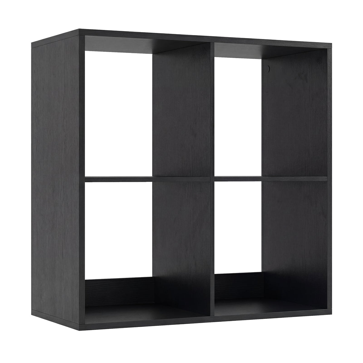 4 Cube Bookshelf with Back Guardrail for Living Room Bedroom