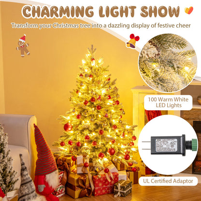 4 FT Pre-lit Artificial Entrance Christmas Tree 100 LED Lights
