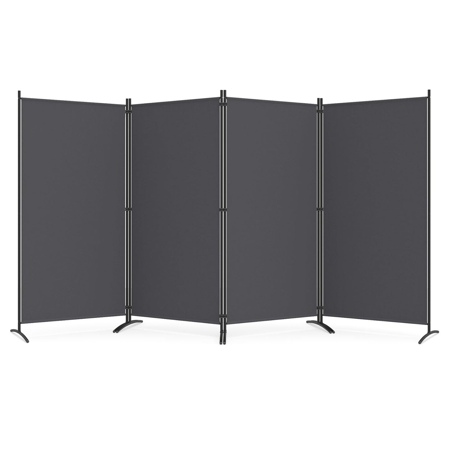 4 Panel Room Divider Screen 6 FT Tall Folding Privacy Partition