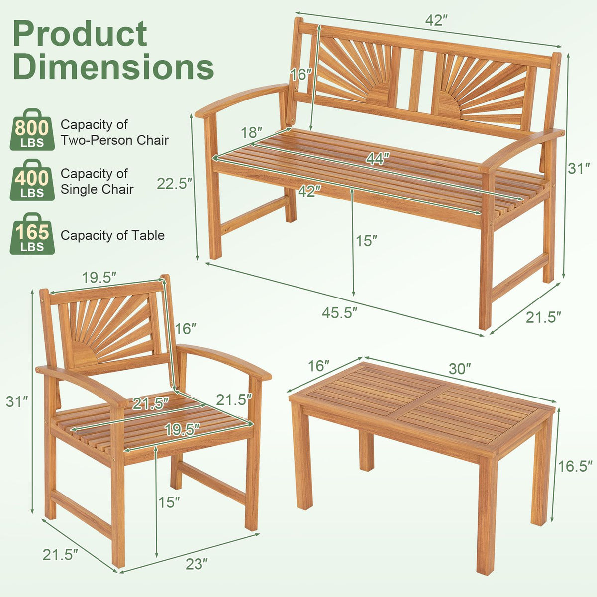 Outdoor Wicker Sofa Chairs and Loveseat with Rectangle Coffee Table