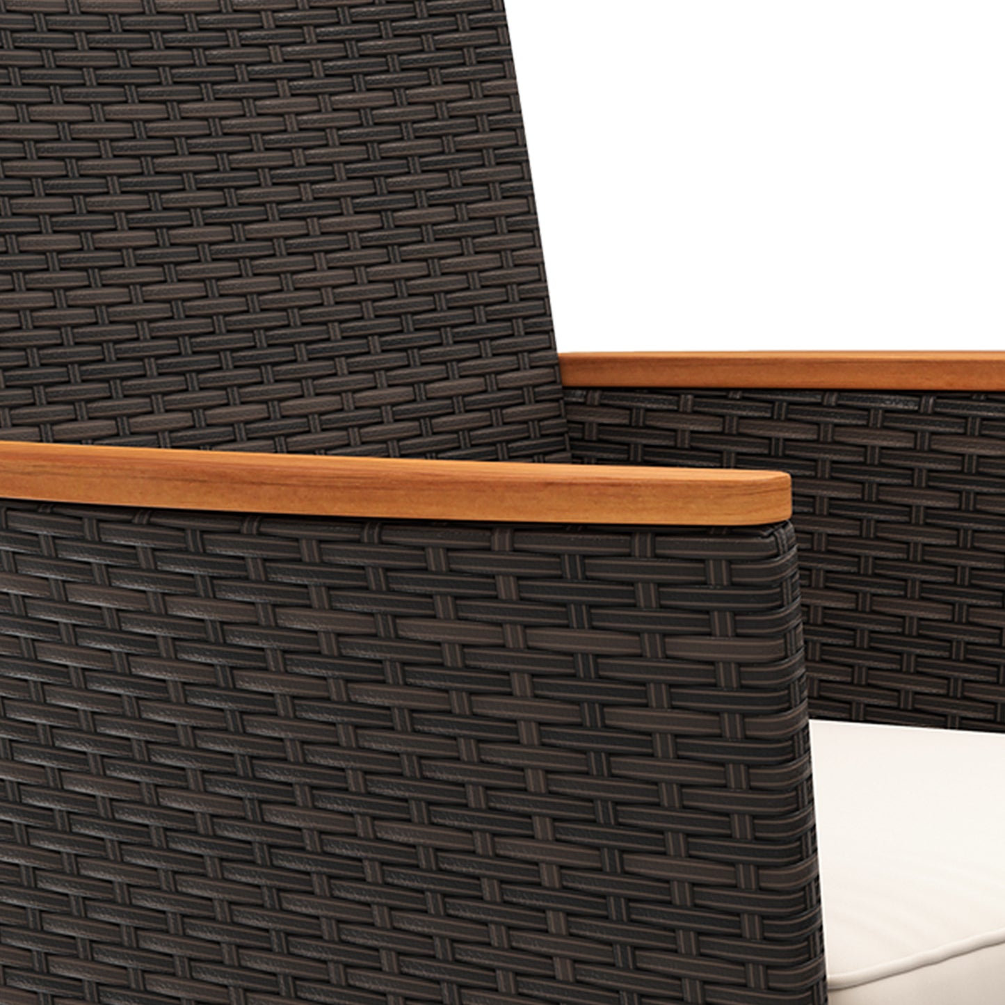 4-Piece Patio Conversation Set with Wicker Chairs & Loveseat
