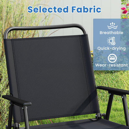 4-Piece Folding Patio Conversation Set with Coffee Table