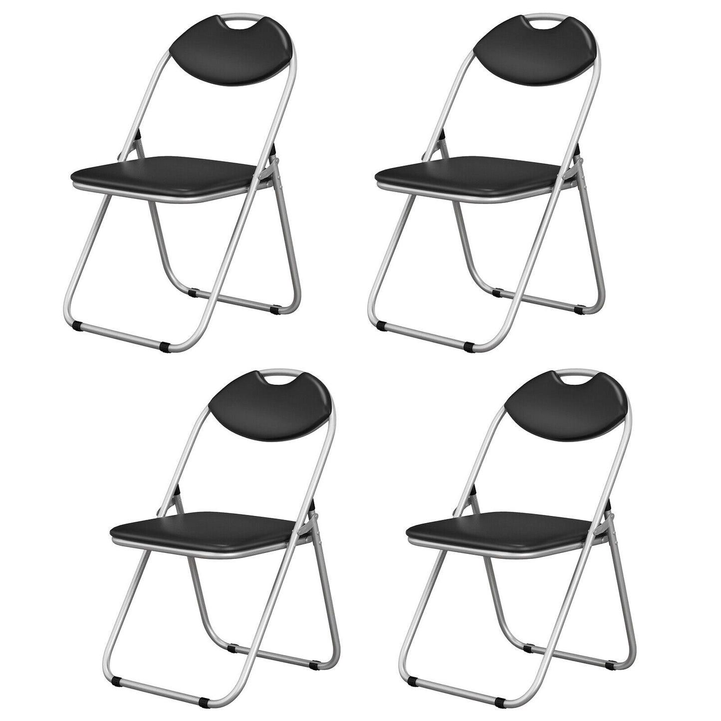 U-Shape Folding Chairs with Hollow Handle - Set of 6