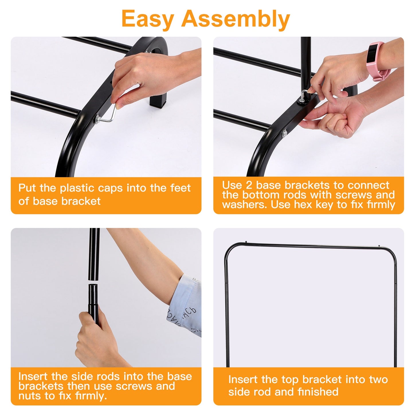 Freestanding Garment Rack with Bottom Shelf - 33 lbs Capacity