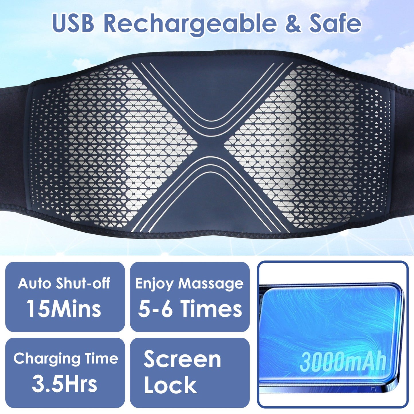 Lower Back Massager Heating Pad