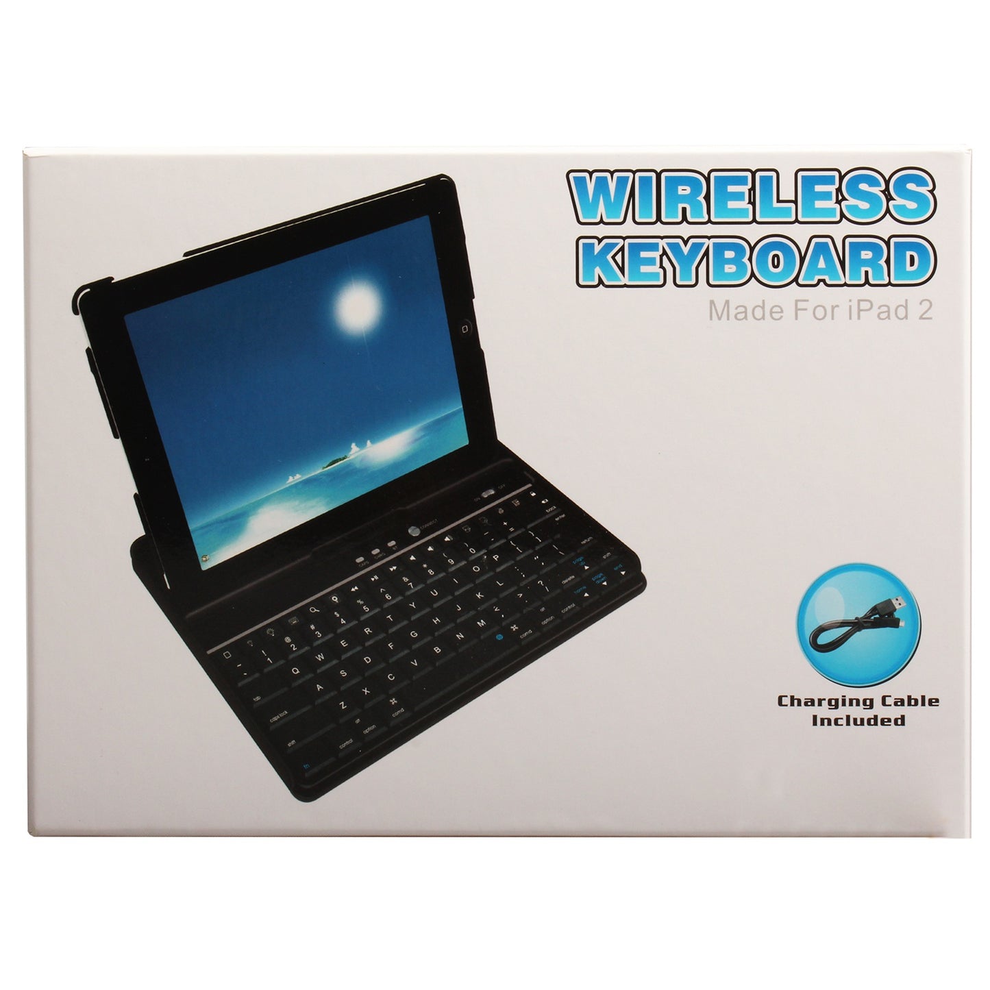 Wireless Keyboard Case for iPad 2 with Adjustable Stand