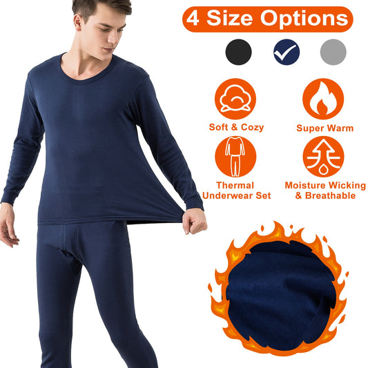 Men Thermal Underwear Set Long Johns Pants