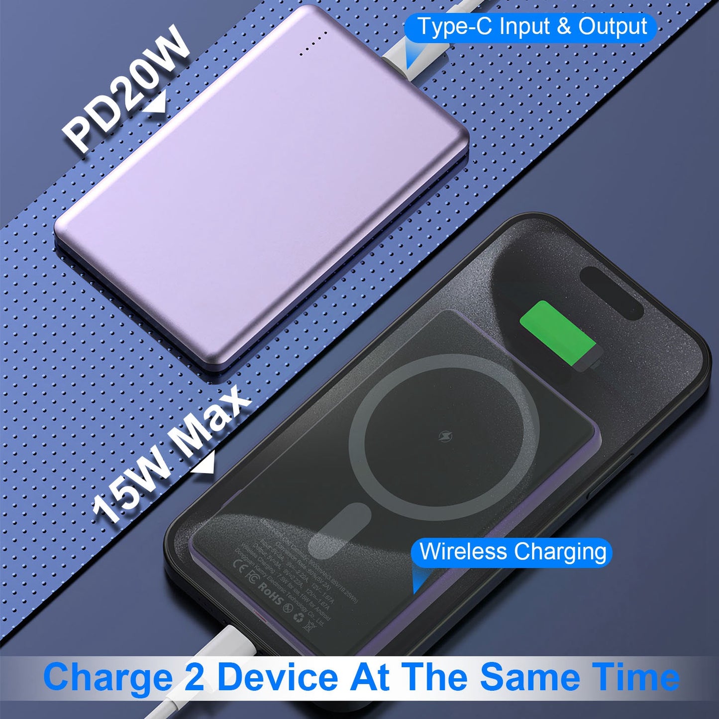 MagSafe Wireless Power Bank 5000mAh with PD20W Fast Charging