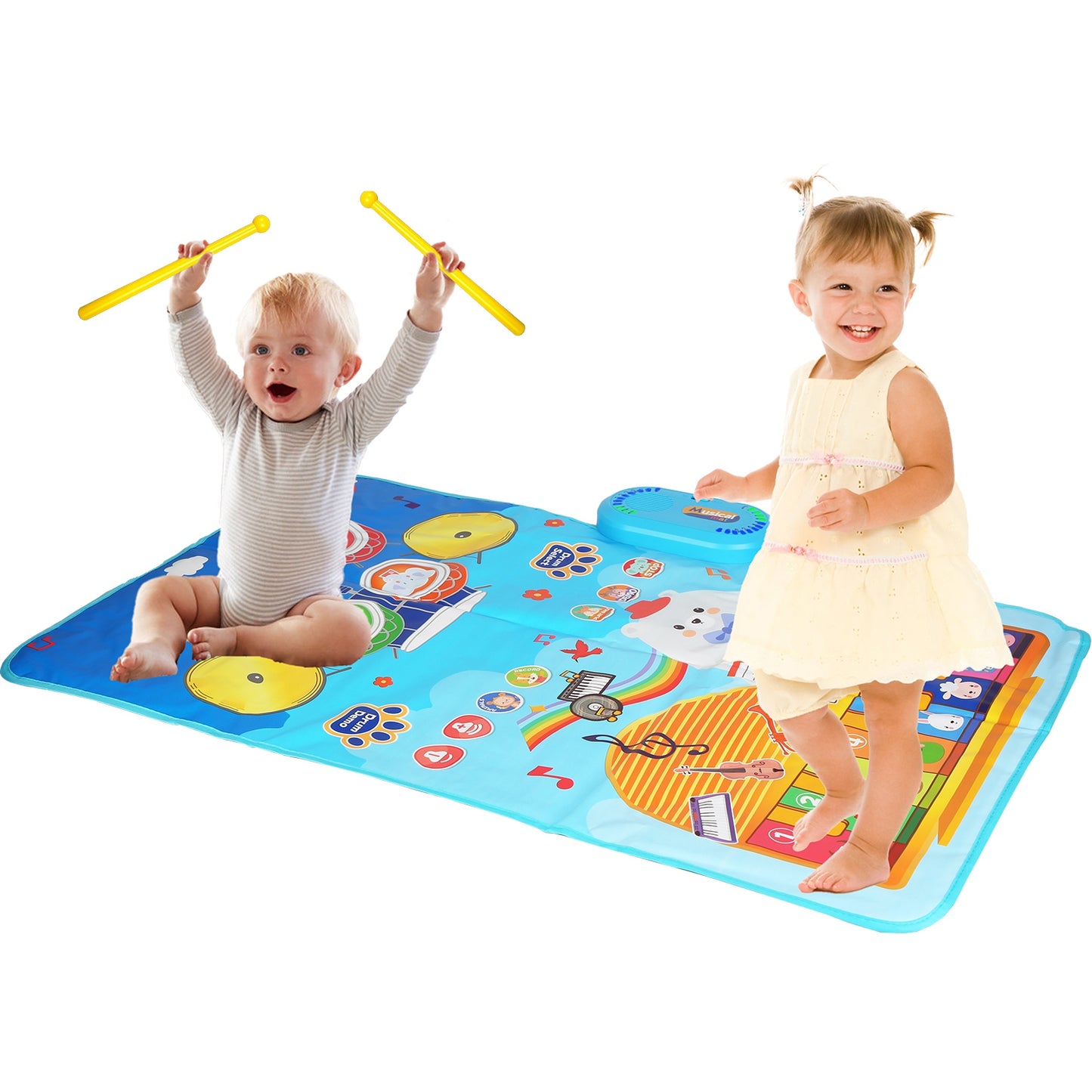 Baby Musical Mat with Piano & Drum Sounds – 55 Music Modes