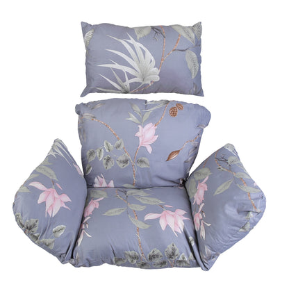Egg Chair Cushion with Headrest - Thick Padded Swing Seat