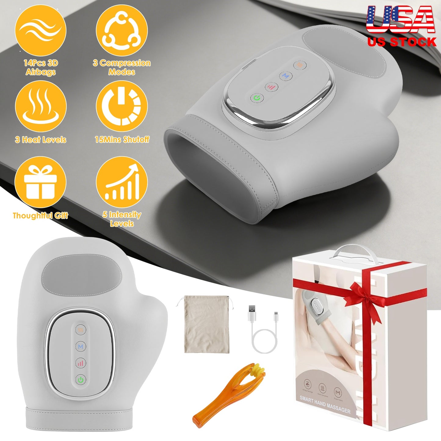 Cordless Hand Massager with Heat & Air Compression