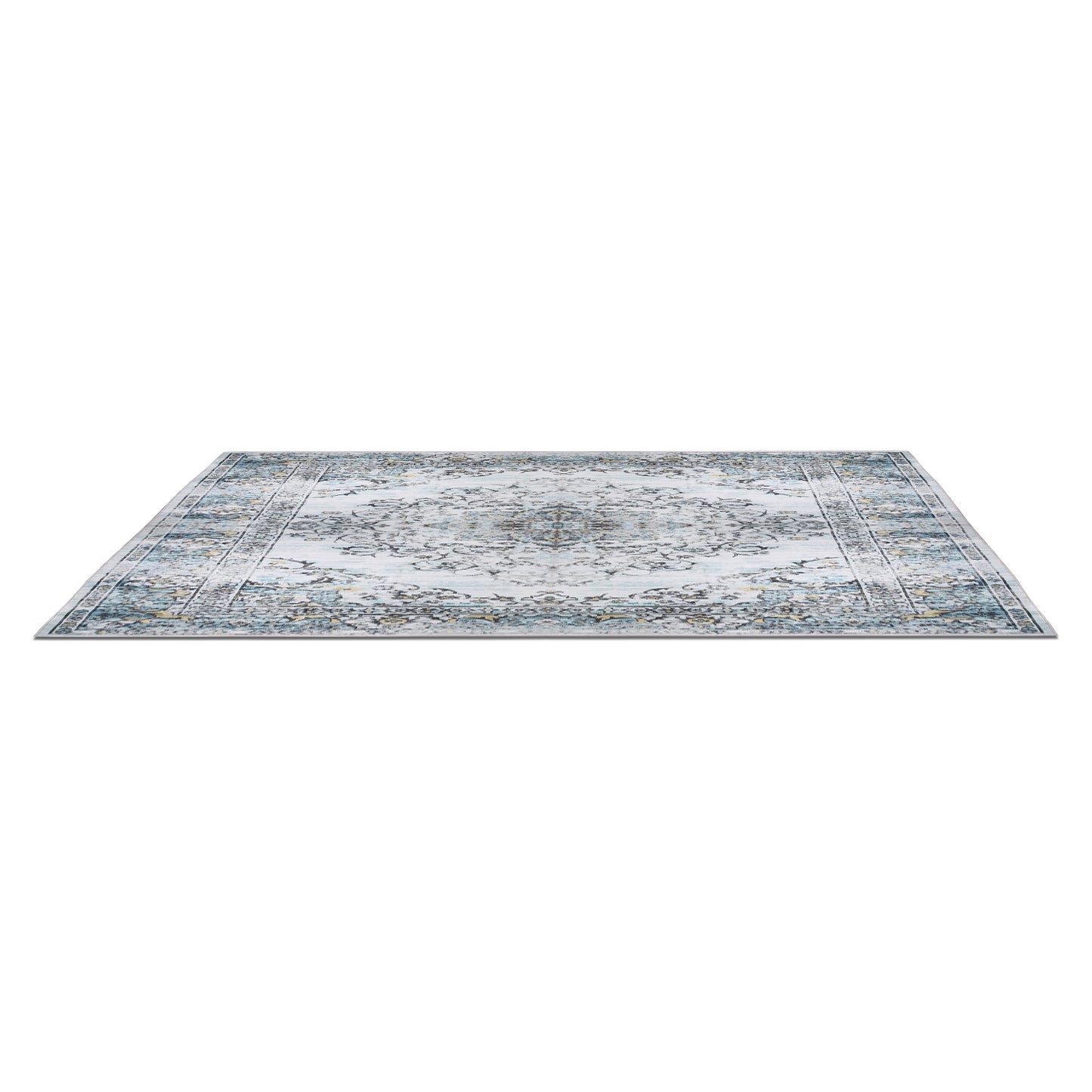 Vintage Area Rug 6x9 FT Non-Slip Washable Soft Faux Cashmere