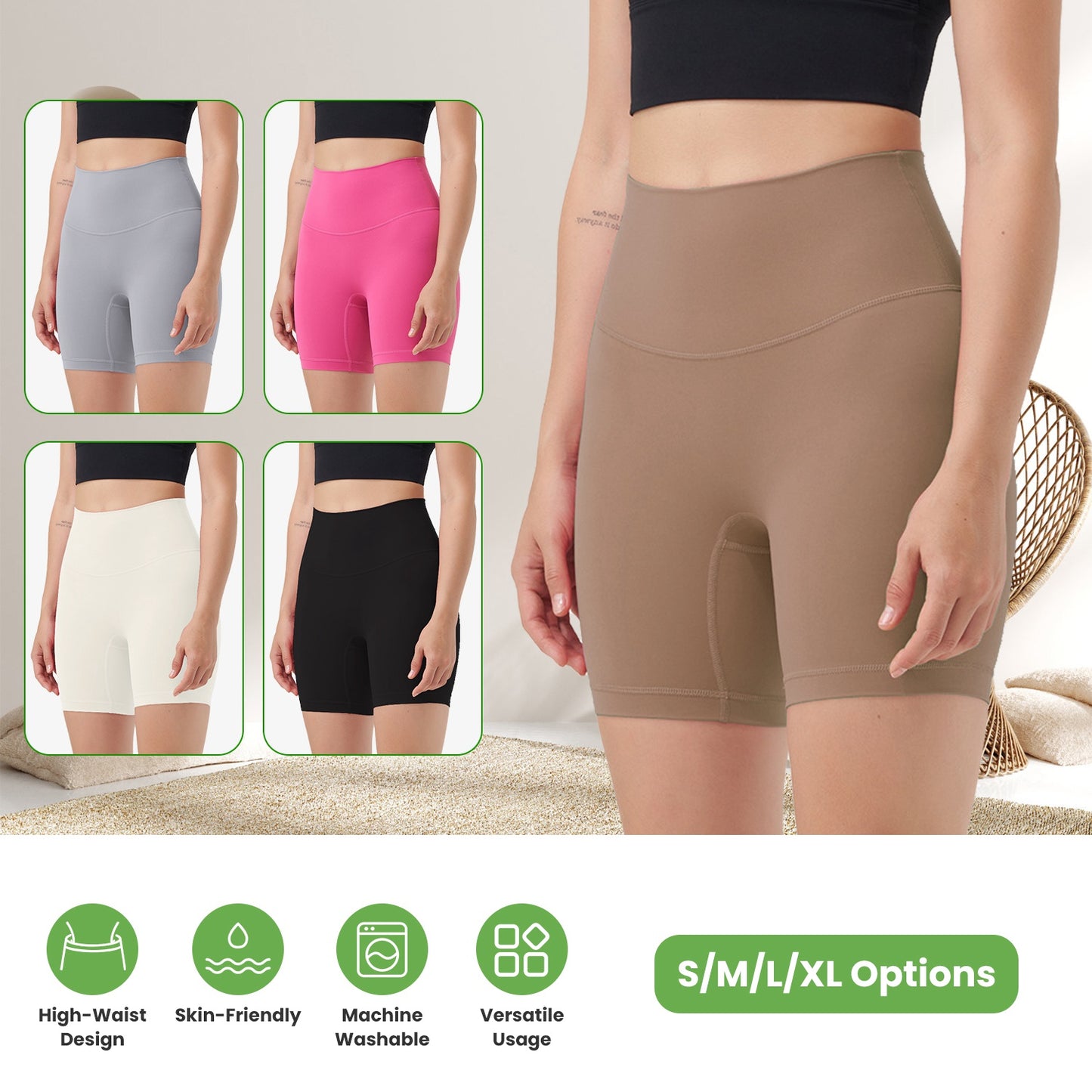Control Pants Athletic Leggings Booty Shorts