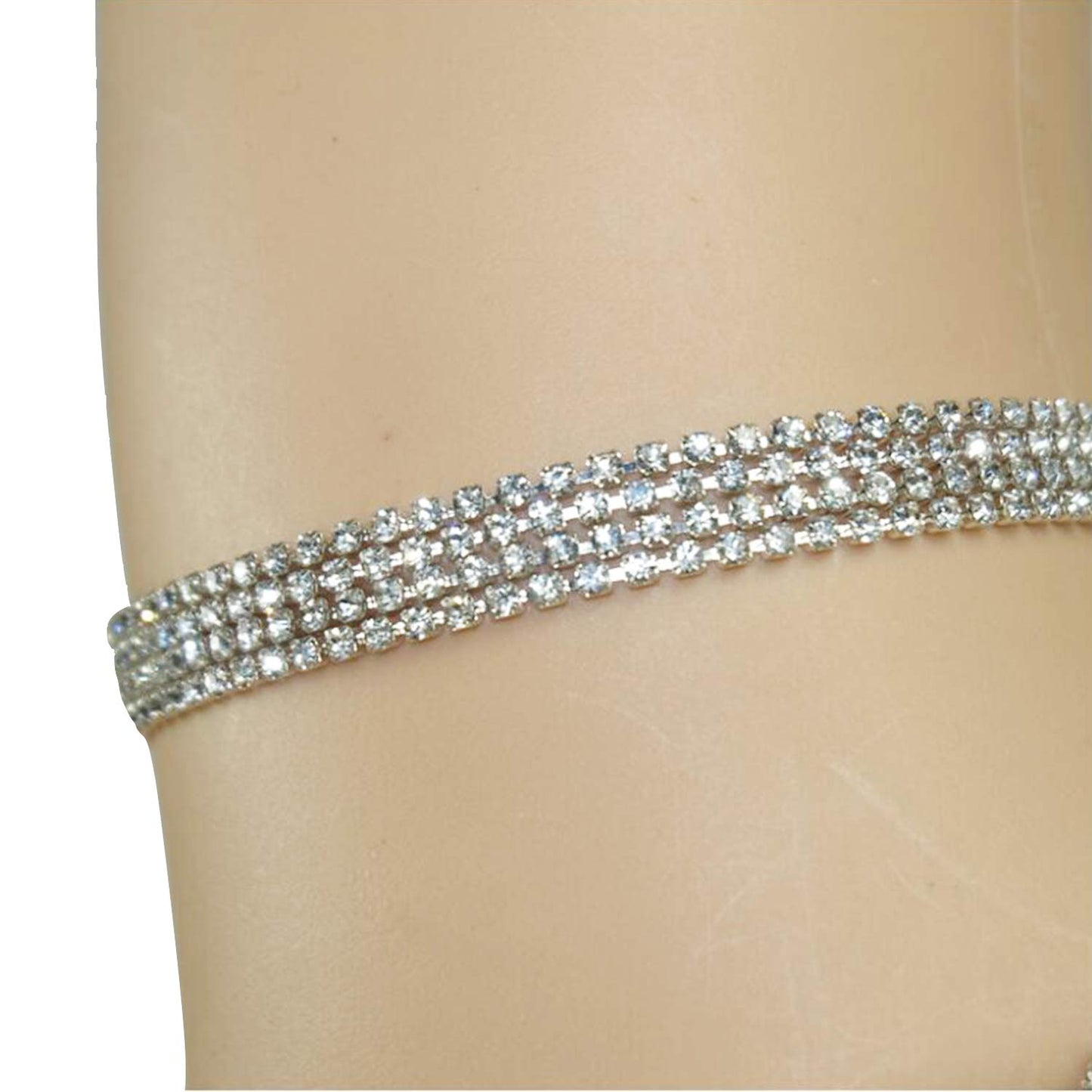 Sexy Women Chain Choker Side Slit Backless