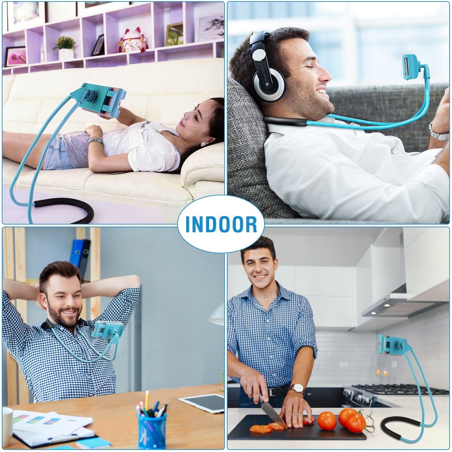 Flexible Gooseneck Phone Holder with 360° Rotation