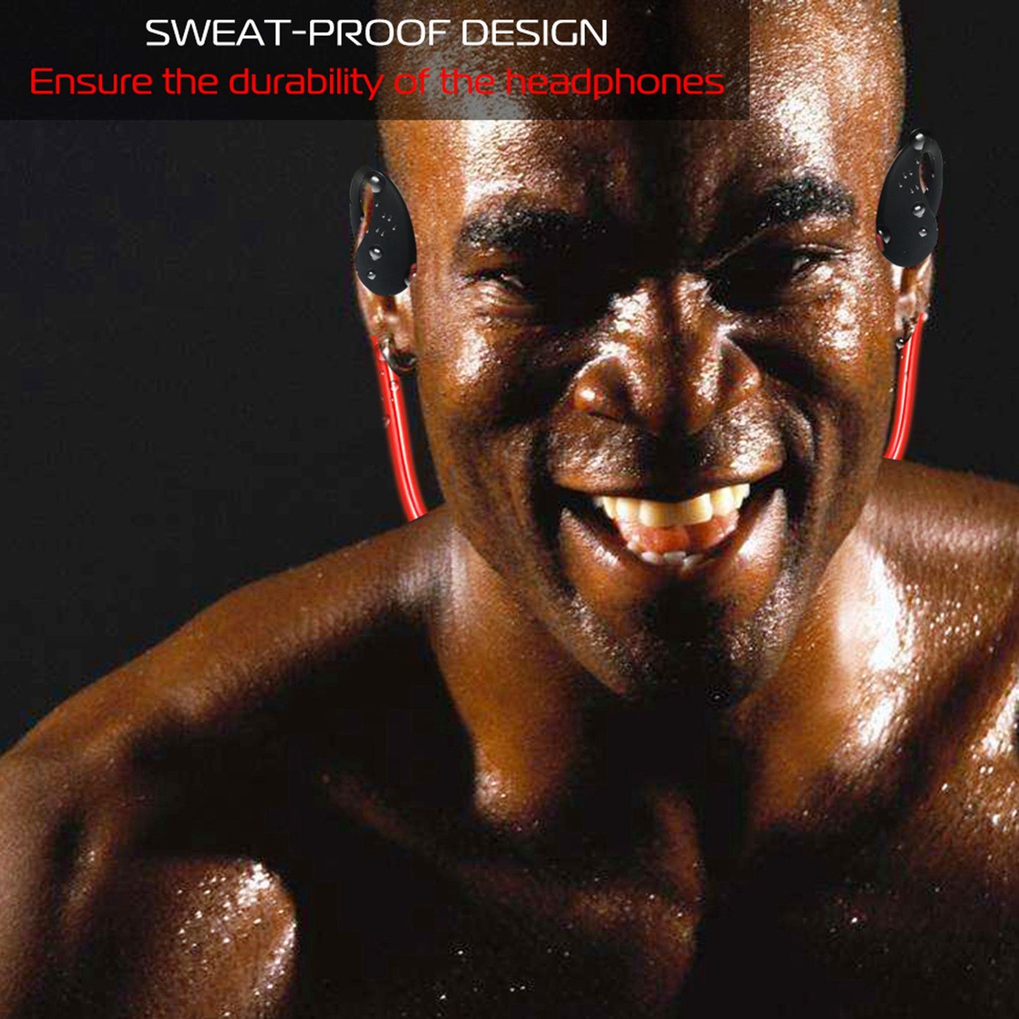 Wireless Sports Neckband Earphones with LED Light & Mic
