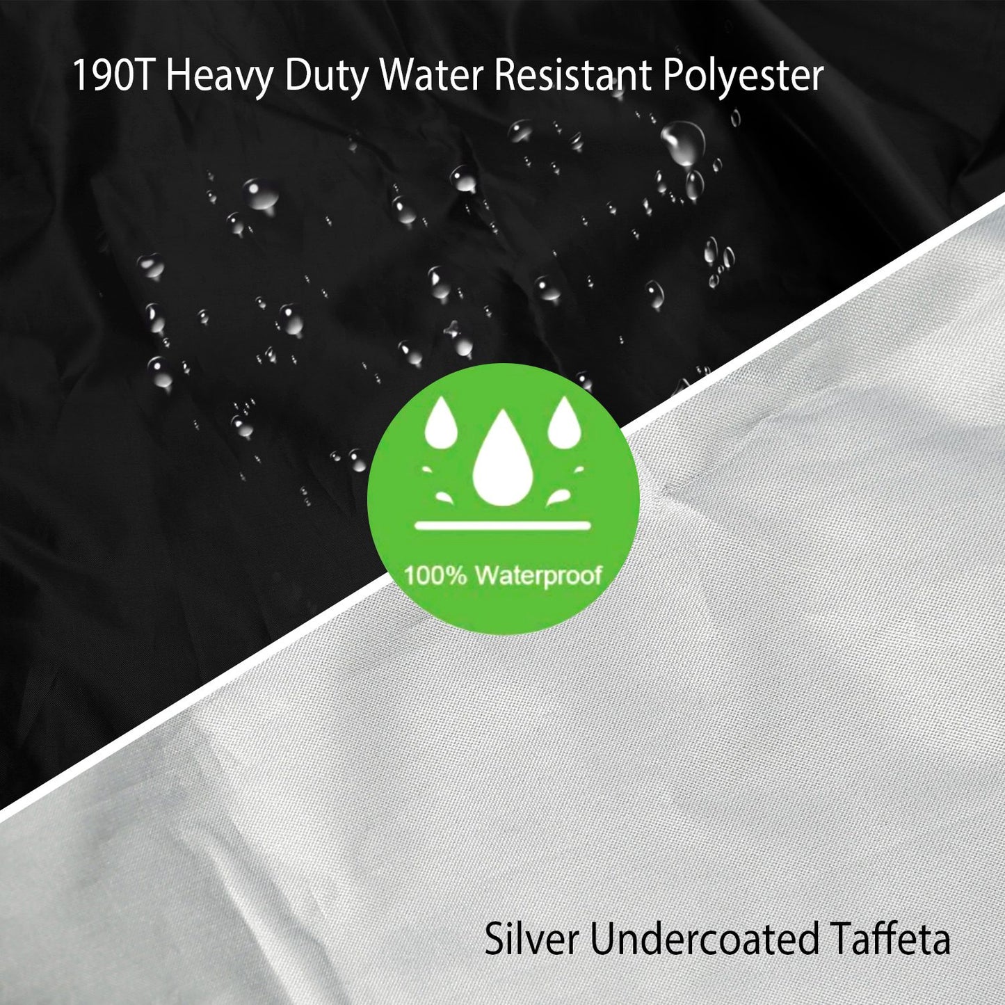 Round Patio Furniture Cover 73x43in - UV & Water Resistant