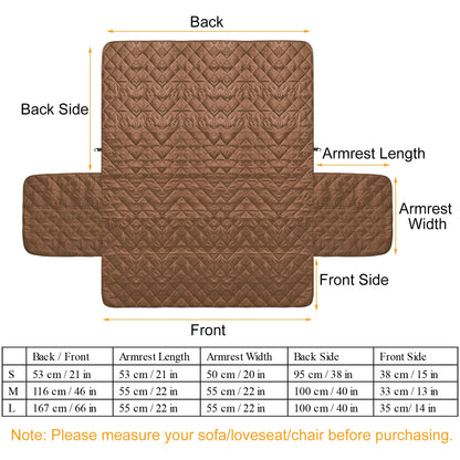 Reversible Sofa Cover with Elastic Straps - Water-Resistant