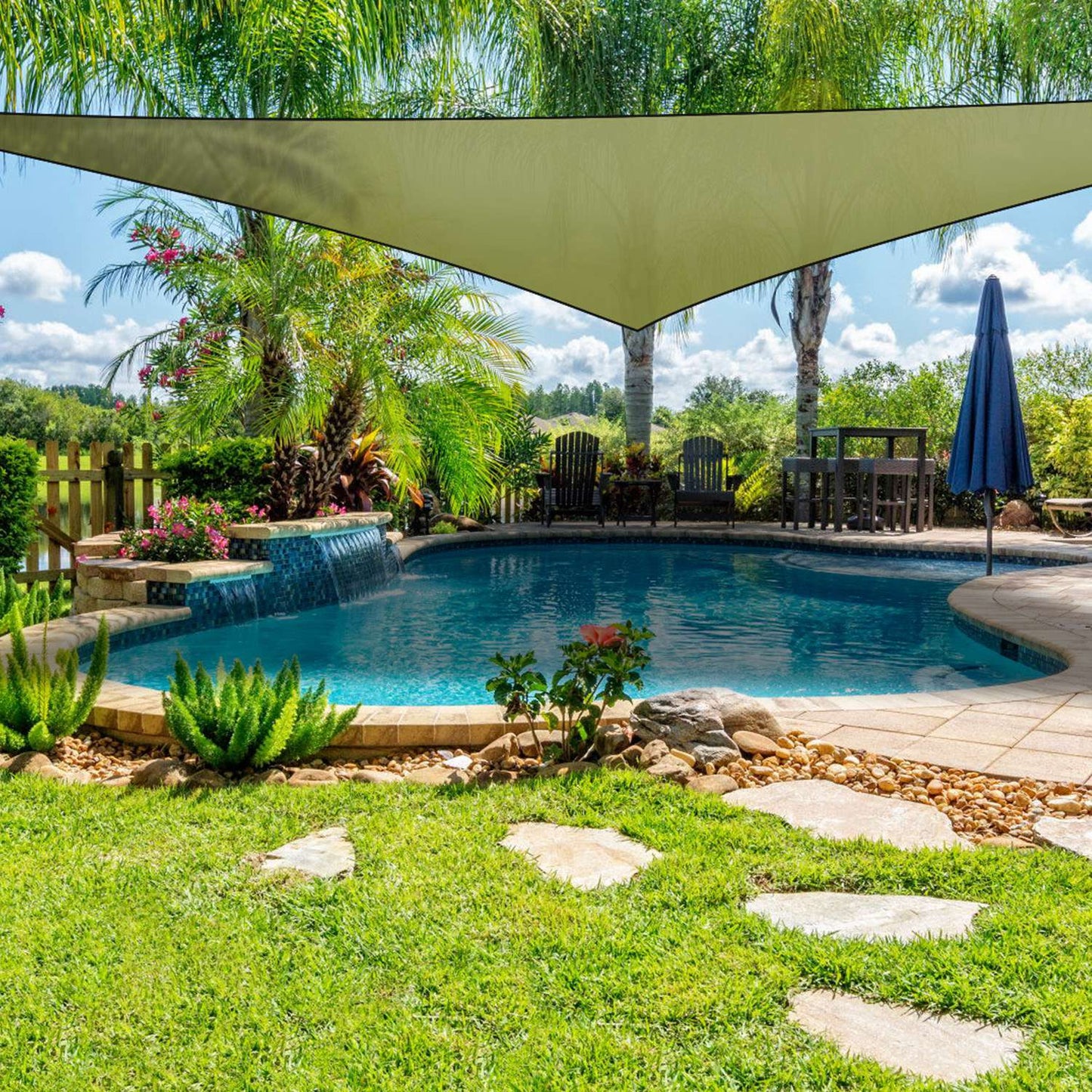 Triangle Shade Sail Canopy - Waterproof Outdoor Sun Shelter