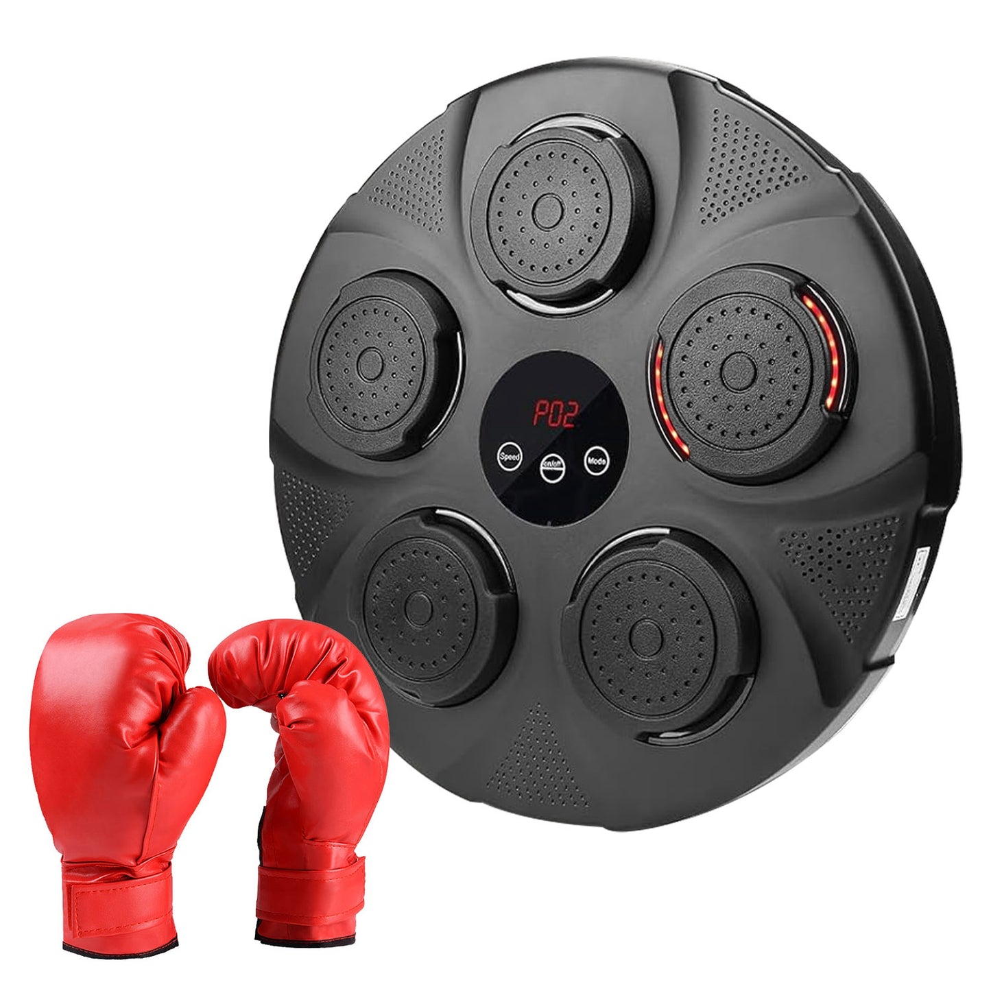 Music Boxing Machine with LED Lights and Bluetooth Speaker