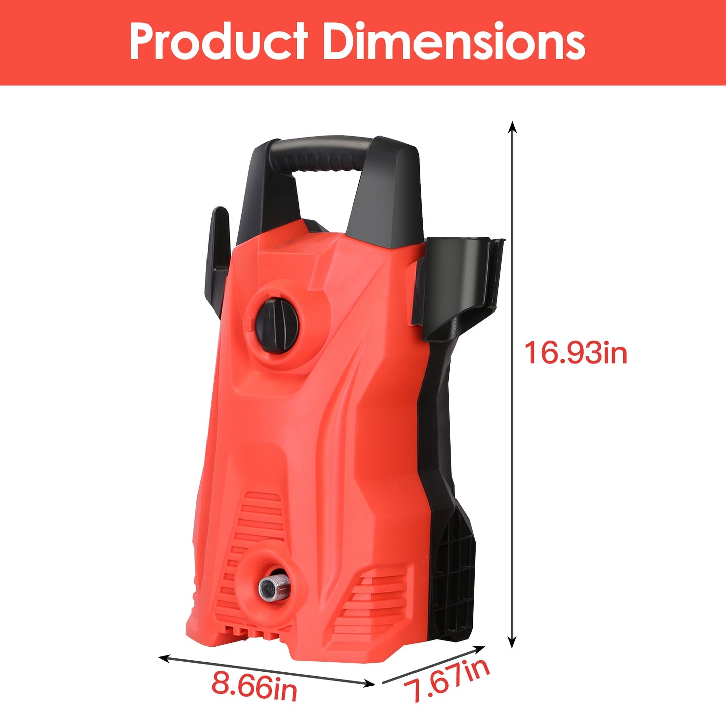 Electric Pressure Washer 1740 PSI 2.6 GPM with Adjustable Nozzle