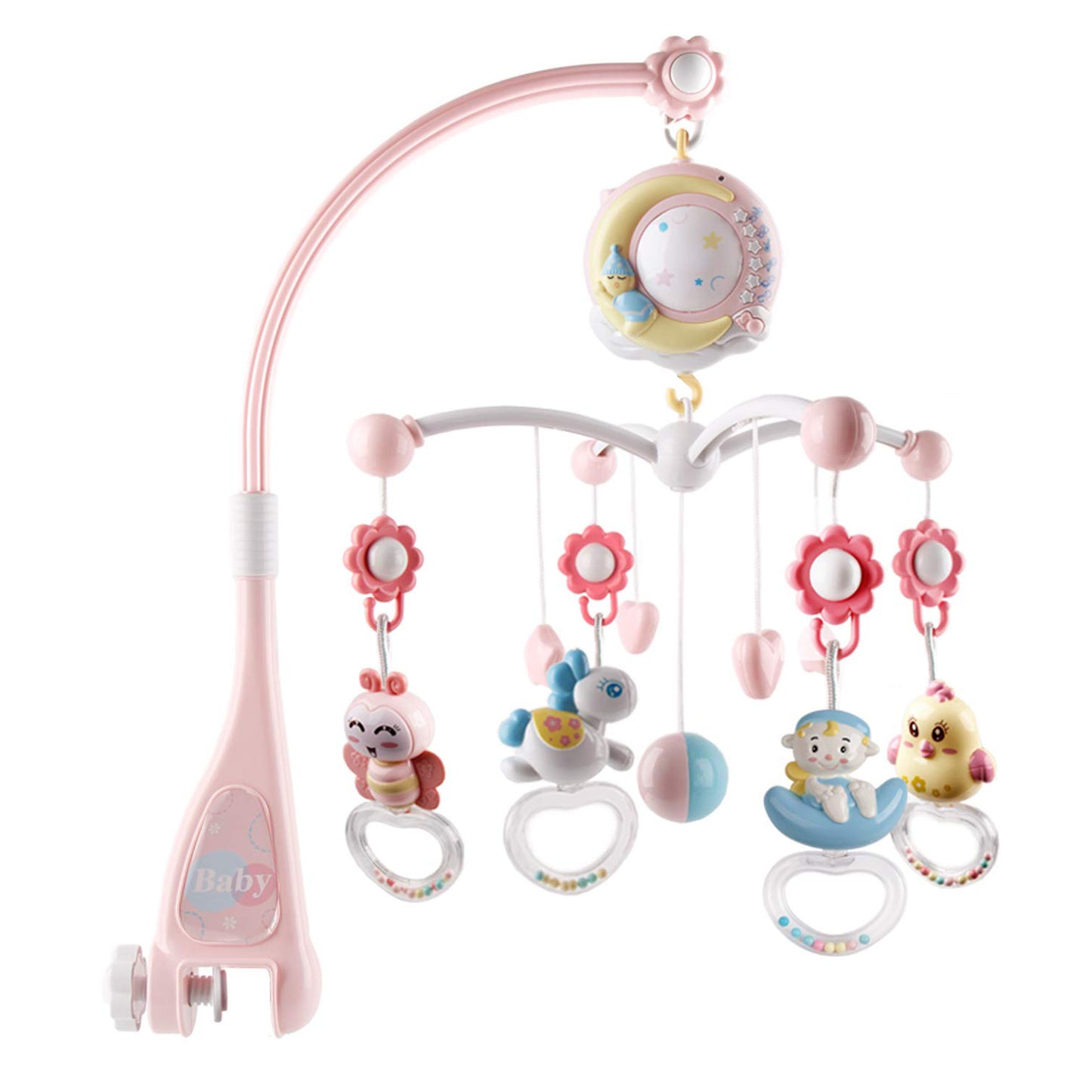 Musical Crib Mobile with Star Projector & Remote Control