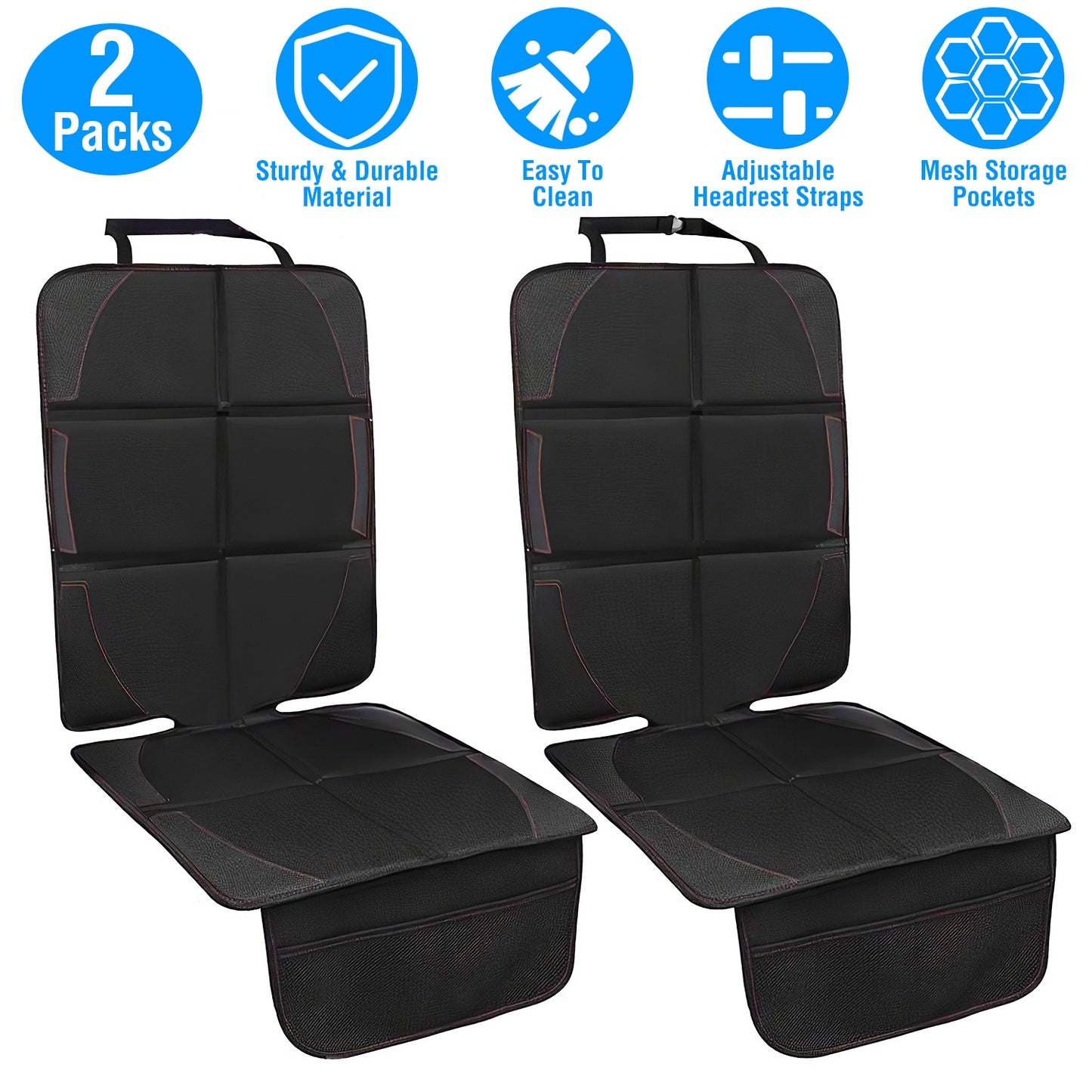 Car Seat Protector with Thick Padding - 2 Pack