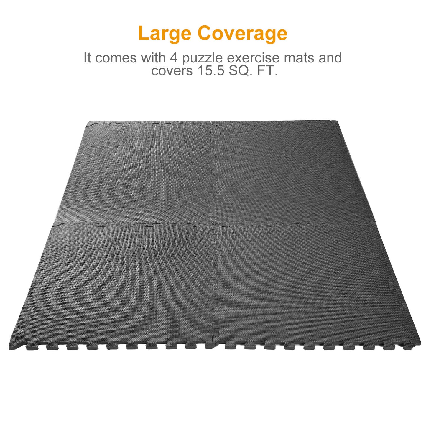 Interlocking Foam Floor Mats – 4-Pack EVA Puzzle Tiles