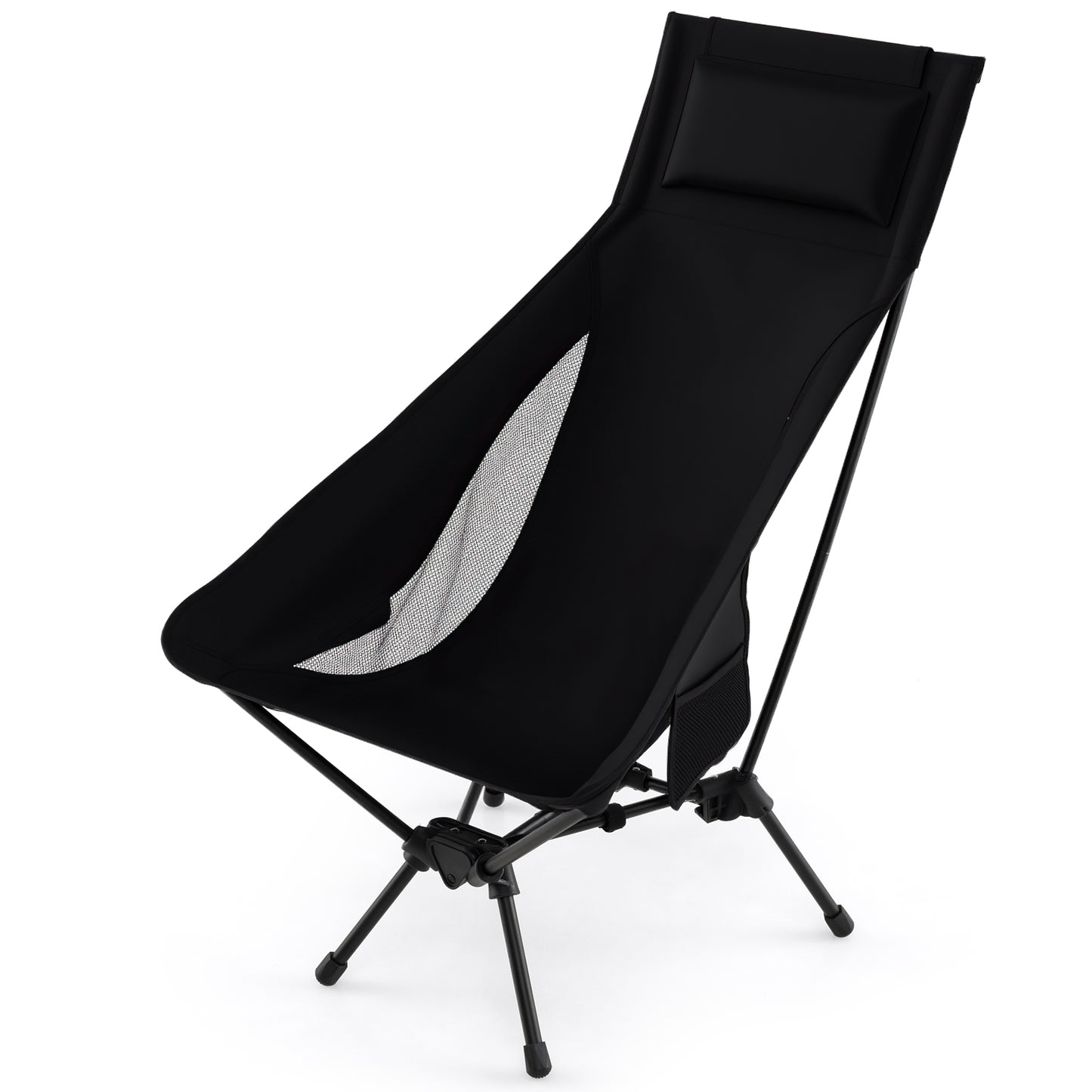 High Back Portable Camping Chair with Pillow and Carry Bag