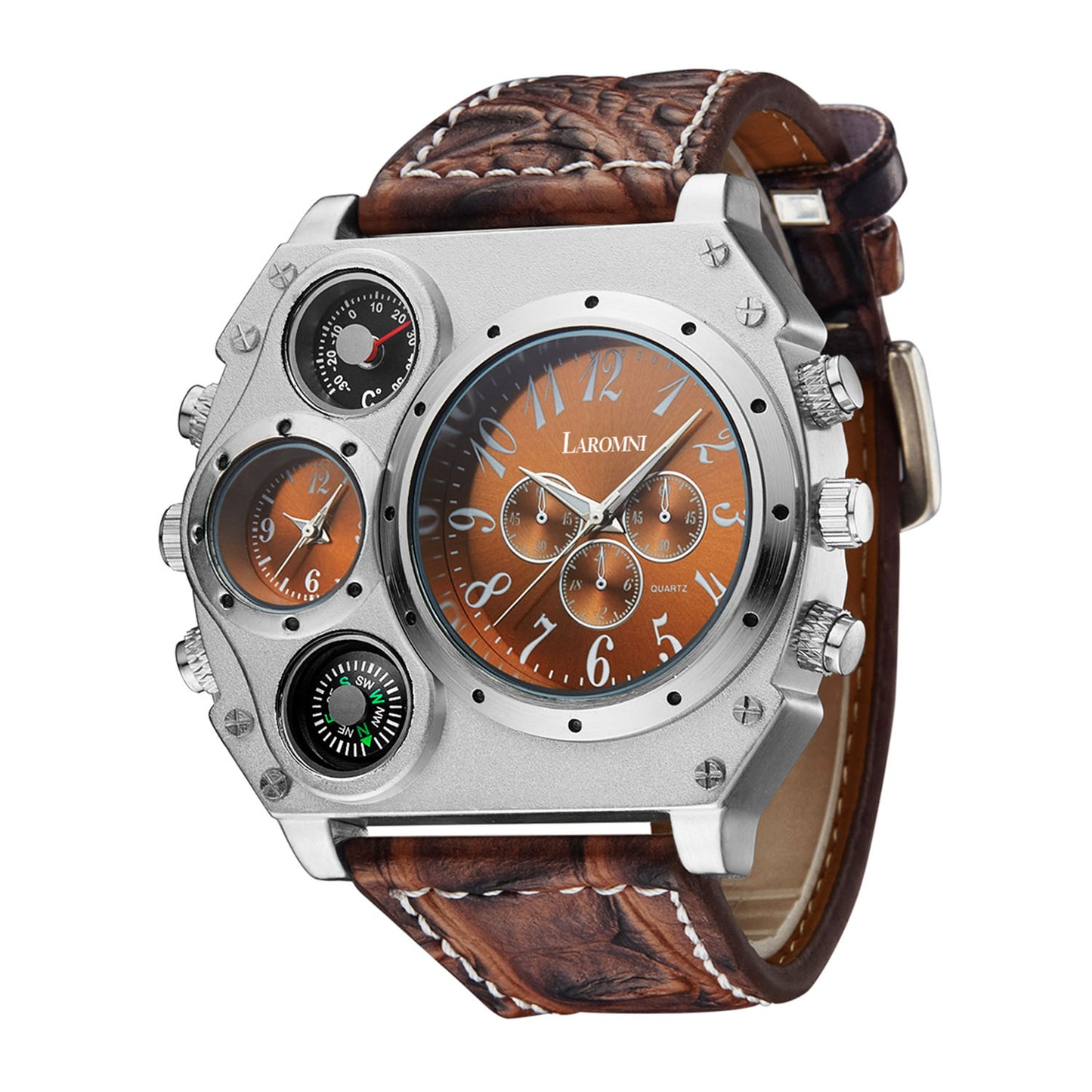 Men’s Quartz Watch Two Time Zone